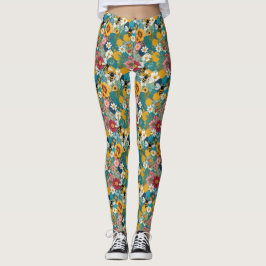 Bijen en bloemen Bijen bloem patroon Leggings