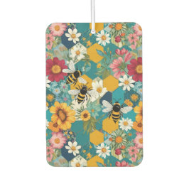 Bijen en bloemen Bijen bloem patroon Luchtverfrisser