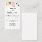 Bijen en  Bloemen Bruidsrecept Aanvraag Informatiekaartje (Voorkant / Achterkant)