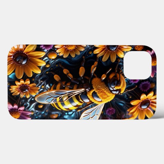 bijen en bloemen Case-Mate iPhone case (Achterkant (horizontaal))