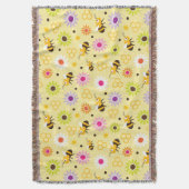 Bijen en bloemen deken (Voorkant Verticaal)