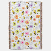 Bijen en bloemen deken (Voorkant Verticaal)