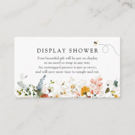 Bijen en  Bloemen Display Douche Informatiekaartje