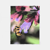 Bijen en bloemen fbm fleece deken (Voorkant)