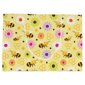 Bijen en bloemen groot cadeauzakje (Achterkant)