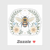 Bijen en bloemen hemelse vinyl sticker (Vel)