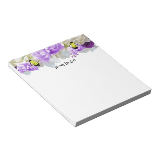 Bijen en bloemen Honing do List Notitieblok (Schuin)