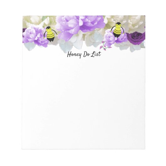 Bijen en bloemen Honing do List Notitieblok (Voorkant)