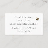 Bijen en Bloemen honingVisitekaartje Visitekaartje (Achterkant)