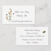 Bijen en Bloemen honingVisitekaartje Visitekaartje (Voorkant / Achterkant)