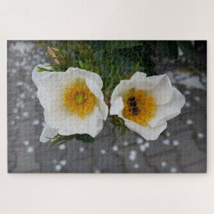 Bijen en bloemen in de lente legpuzzel