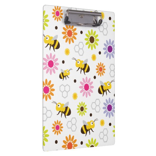 Bijen en bloemen klembord (Rechts)