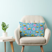 Bijen en bloemen kussen (Stoel)