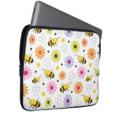 Bijen en bloemen laptop sleeve (Voorkant Rechts)