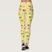 Bijen en bloemen leggings (Achterkant)