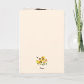 Bijen en bloemen Moederdag Feestdagen Kaart (Achterkant)