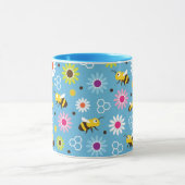 Bijen en bloemen mok (Midden)