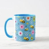 Bijen en bloemen mok (Links)
