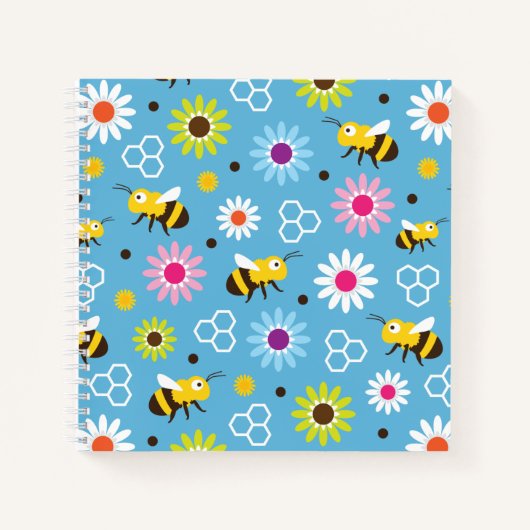 Bijen en bloemen notitieboek (Voorkant)