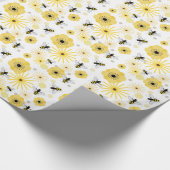 Bijen en bloemen Patroonpapier Cadeaupapier (Hoek)
