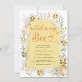 Bijen en Bloemen Schattige Baby shower Kaart (Voorkant)