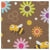 Bijen en bloemen stof (Close Up)