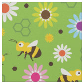 Bijen en bloemen stof (Close Up)