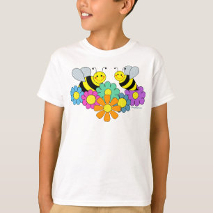 Bijen en bloemen t-shirt