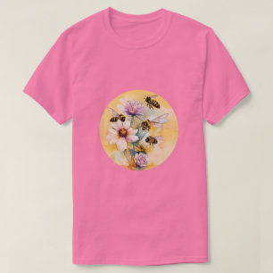 Bijen en bloemen t-shirt