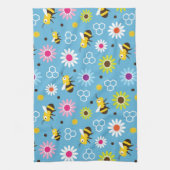 Bijen en bloemen theedoek (Verticaal)