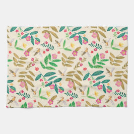 Bijen en bloemen theedoek