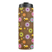Bijen en bloemen thermosbeker (Voorkant)