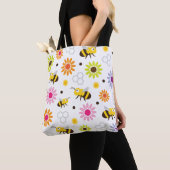 Bijen en bloemen tote bag (Dichtbij)