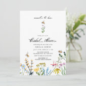 Bijen en bloemen | VRIJGEZELLENFEEST WATERVERF Kaart (Staand voorkant)