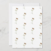 Bijen en bloemen | VRIJGEZELLENFEEST WATERVERF Kaart (Achterkant)