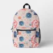 Bijen en bloemen Waterverf Bedrukte Rugzak (Voorkant)