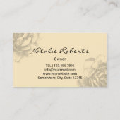  bijen- en bloemenillustratie Boerderij imker Visitekaartje (Achterkant)