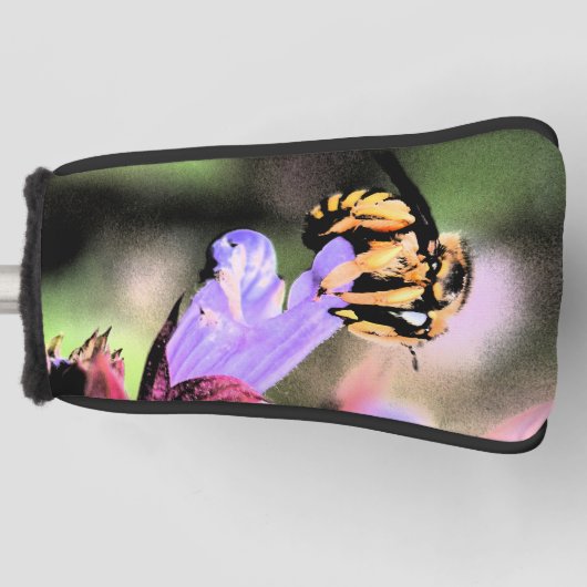 Bijen- en bloemenpcna golfheadcover (Voorkant)