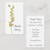 Bijen- en bloemstengel Honing Imker Visitekaartje (Voorkant / Achterkant)