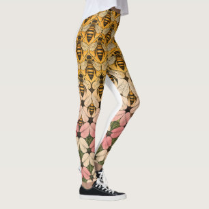 Bijen- en Bloemtessellatie Leggings