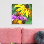 Bijen en bloesems canvas afdruk (Insitu (Woonkamer))