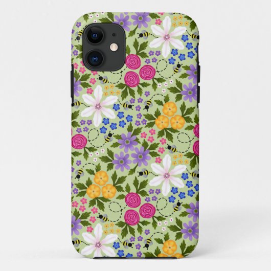 bijen en boterbloemen Case-Mate iPhone case (Achterkant)