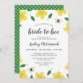 Bijen en boterbloemen douchen de bruid naar bijen kaart (Voorkant / Achterkant)