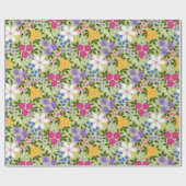 Bijen en Buttercups Bloemen Cadeaupapier (Vlak)