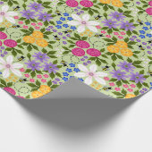 Bijen en Buttercups Bloemen Cadeaupapier (Hoek)