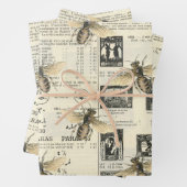 Bijen en  catalogus inpakpapier vel (In situ)