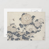 Bijen en chrysanten briefkaart (Voorkant / Achterkant)