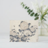 Bijen en chrysanten briefkaart (Staand voorkant)