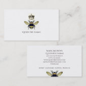 Bijen en Crown Boerderij imker Visitekaartje (Voorkant / Achterkant)