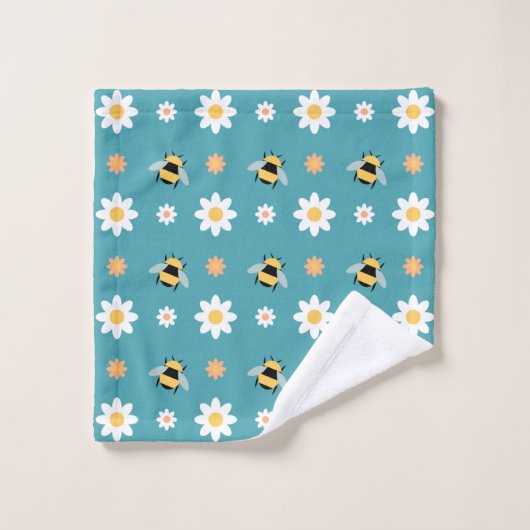 Bijen en Daisies Bad Handdoek (Wasdoekje)